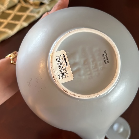 AZA Modern Teapot made in Portugal color light gray Ceramic Teapot - Picture 10 of 15